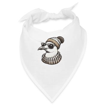 Coole möwe mit sonnenbrille und mütze - Bandana - Weiß - Vorne