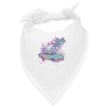 Oldtimer beach - Bandana - Weiß - Vorne