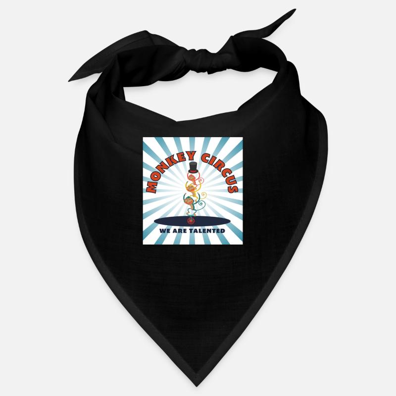 Monkey Circus - bleu blanc Bandana