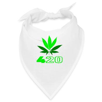 420 Kraut! - Bandana - Weiß - Vorne
