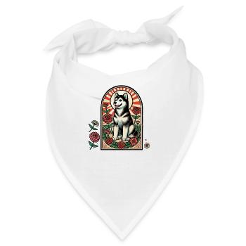 Alaska-Malamute - Bandana - Weiß - Vorne