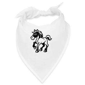 horse animal - Bandana - Weiß - Vorne