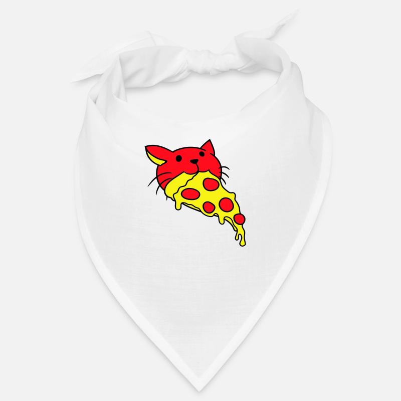 Chat mangeant du salami Pizza Faim Restauration rapide Bandana