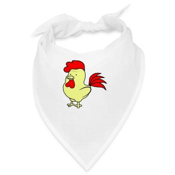 Hahn - Bandana - Weiß - Vorne