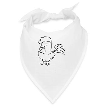Hahn - Bandana - Weiß - Vorne