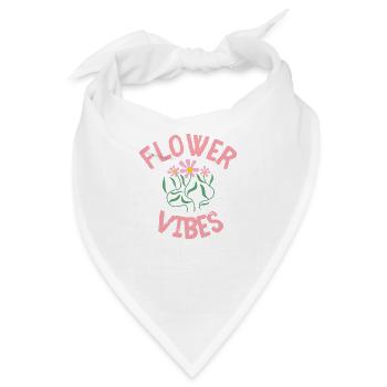 Flower Vibes - Bandana - Weiß - Vorne