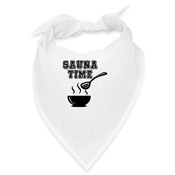Sauna Wellness Spa - Bandana - Weiß - Vorne