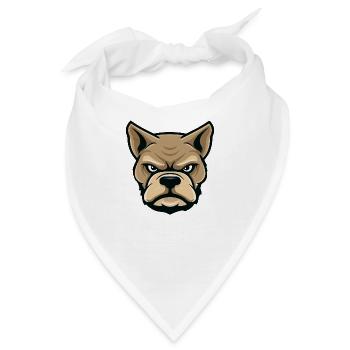 hund comic kopf - Bandana - Weiß - Vorne