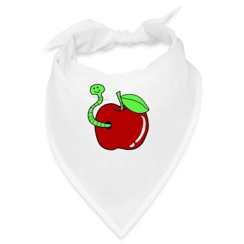 wurm apfel - Bandana - Weiß - Vorne