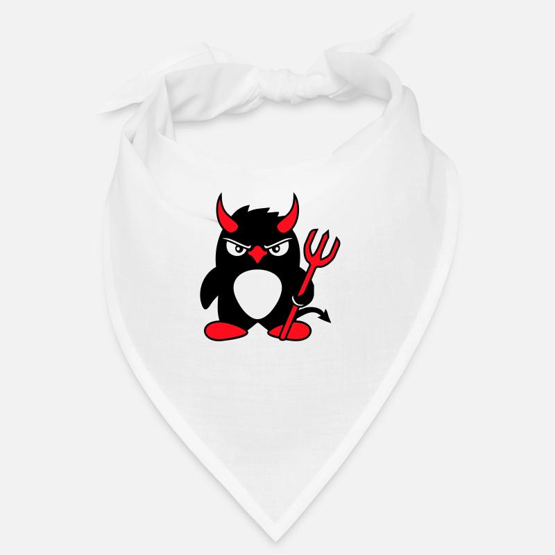 Pingouin Cornes de diable Trident Enfer Mal Satan Bandana