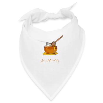 Life is better with bees // Illustration - Bandana - Weiß - Vorne