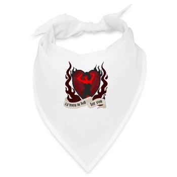 Ich werde für dich in der Hölle brennen - Bandana - Weiß - Vorne