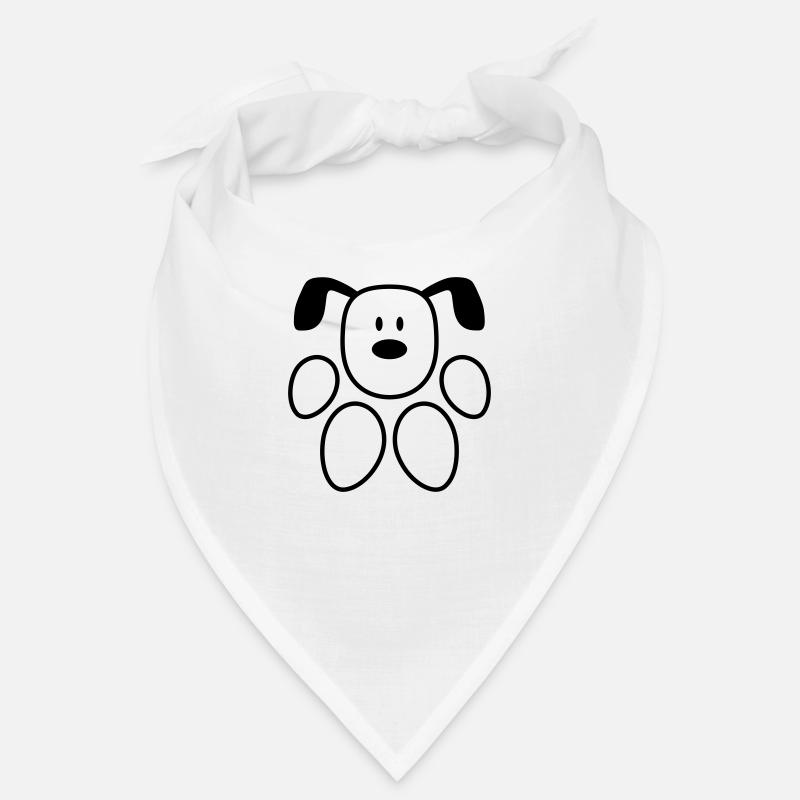 Chien patte forme visage drôle tête mignon mignon Bandana