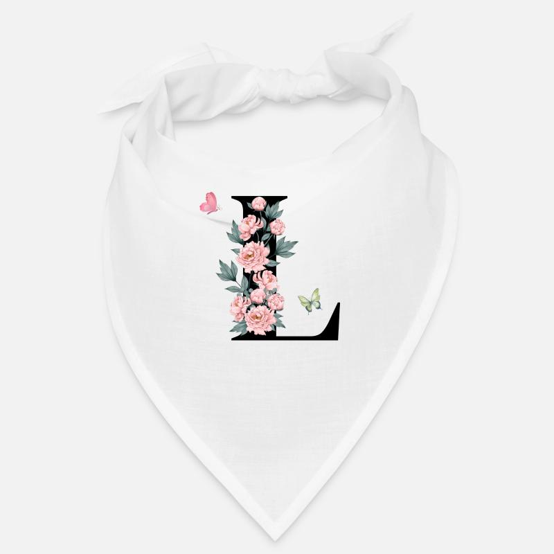 Lettre l fleurs rose Bandana