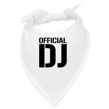 official dj - Bandana - Weiß - Vorne