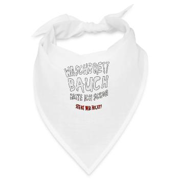 Waschbrettbauch - Bandana - Weiß - Vorne