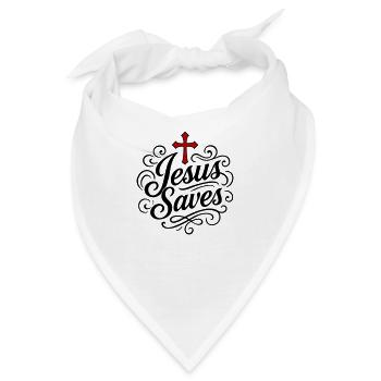 Jesus Rettet - Bandana - Weiß - Vorne