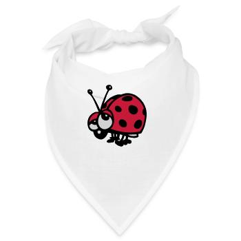 Marienkäfer - Bandana - Weiß - Vorne