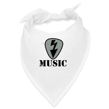 gitarre - Bandana - Weiß - Vorne