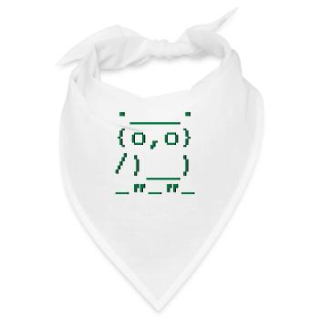 ASCII-art: owl - Eule - Bandana - Weiß - Vorne