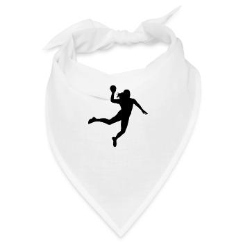 Handballerin Silhouette 1 - Bandana - Weiß - Vorne