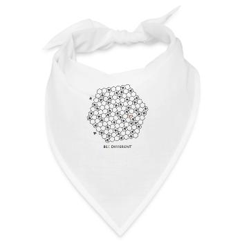 bee different biene wabe honig imker bienen - Bandana - Weiß - Vorne