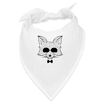 COOLER FUCHS / FOX / SONNENBRILLE / FUCHS / FLIEGE - Bandana - Weiß - Vorne
