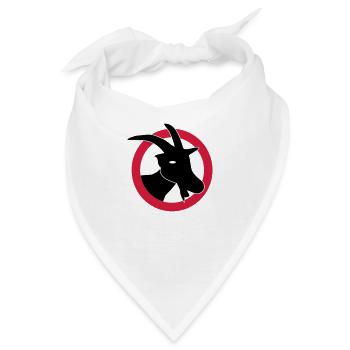 Achtung Ziegen - Bandana - Weiß - Vorne