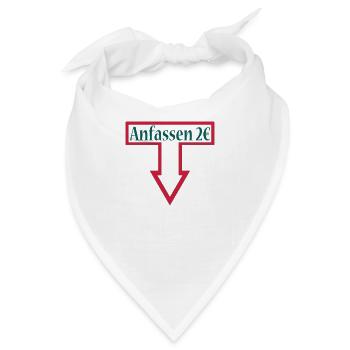 anfassen zwei Euro - Bandana - Weiß - Vorne