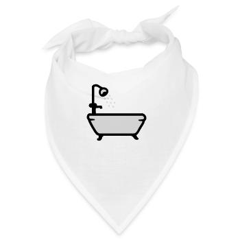 Badewanne - Dusche - Bandana - Weiß - Vorne