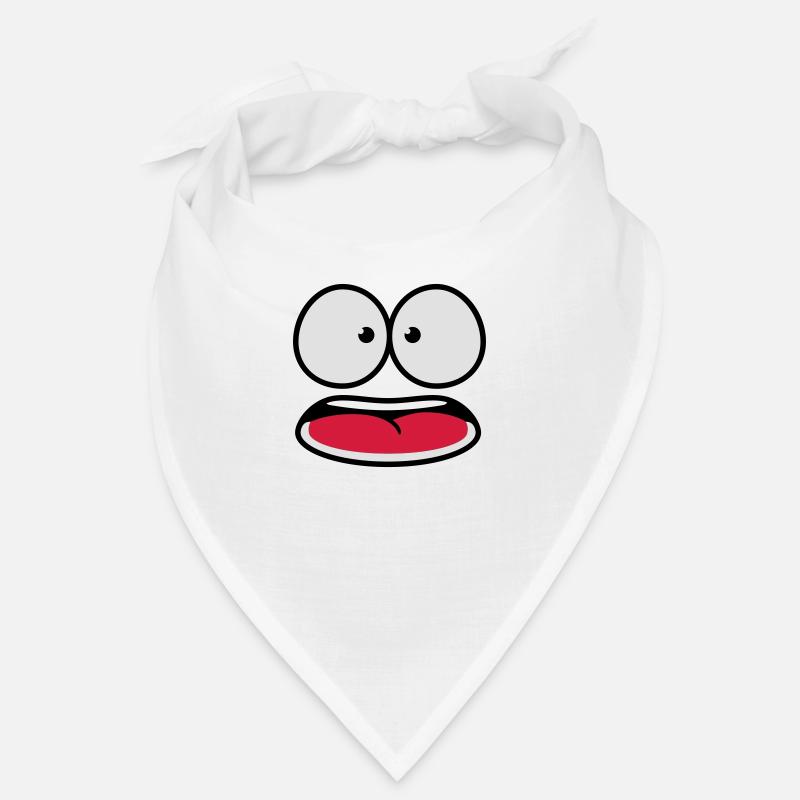Frightened Insecure Looking Cartoon Face Bandana