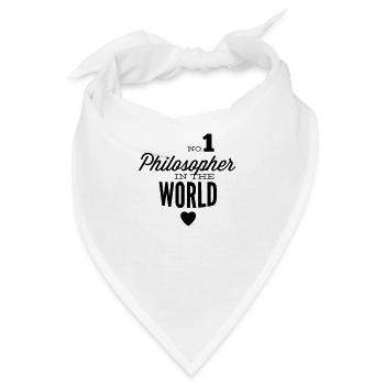 Bester Philosoph der Welt - Bandana - Weiß - Vorne