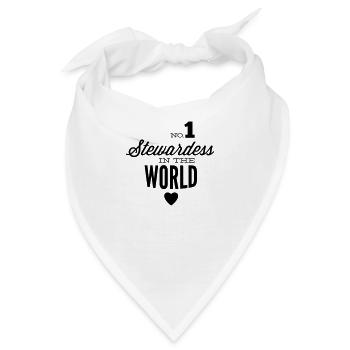 Beste Stewardess der Welt - Bandana - Weiß - Vorne