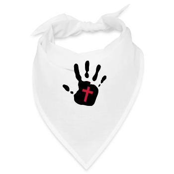 Handabdruck kressesamen 2c - Bandana - Weiß - Vorne