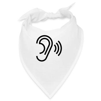 Ohr - Bandana - Weiß - Vorne