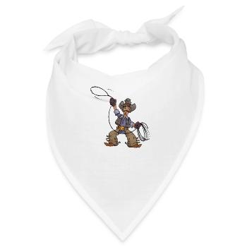 Cowboys - John mit dem Lasso - Bandana - Weiß - Vorne