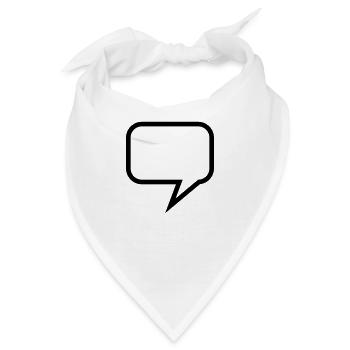 sprechblase_1c - Bandana - Weiß - Vorne