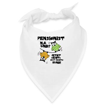 Eulen Pensionist - na und? - Bandana - Weiß - Vorne