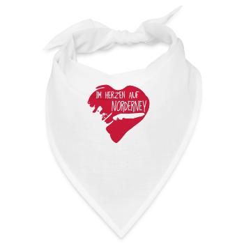 Im Herzen auf Norderney - Bandana - Weiß - Vorne