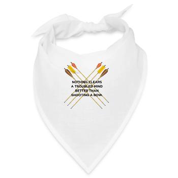 Nichts klärt einen unruhigen Geist besser als Bogenschießen - Bandana - Weiß - Vorne