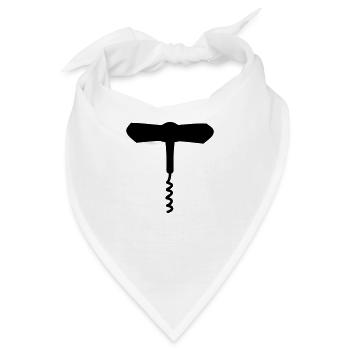 Korkenzieher - Bandana - Weiß - Vorne