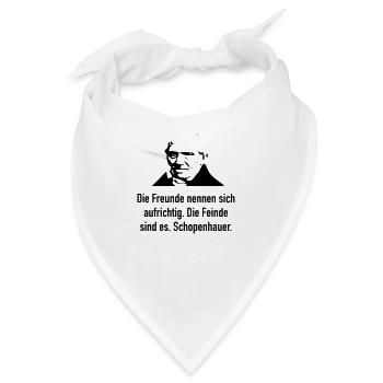 Schopenhauer: Die Freunde nennen sich aufrichtig. - Bandana - Weiß - Vorne