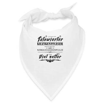 Tätowierter Krankenpfleger ist netter! - Bandana - Weiß - Vorne