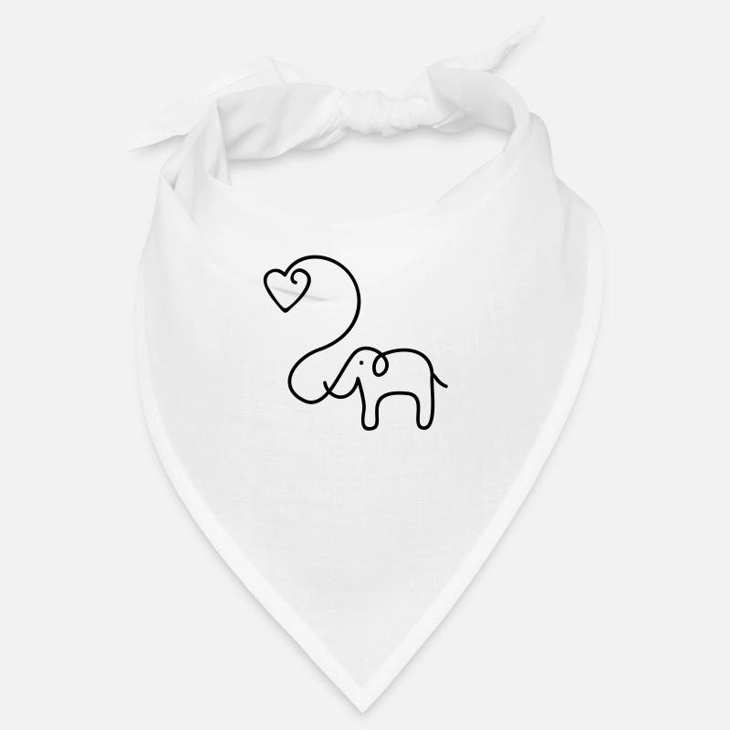 ELEPHANT with heart Bandana