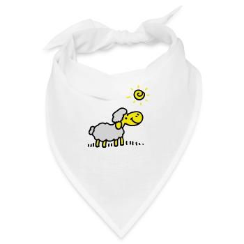 Schäfchen Sonne 3 - Bandana - Weiß - Vorne