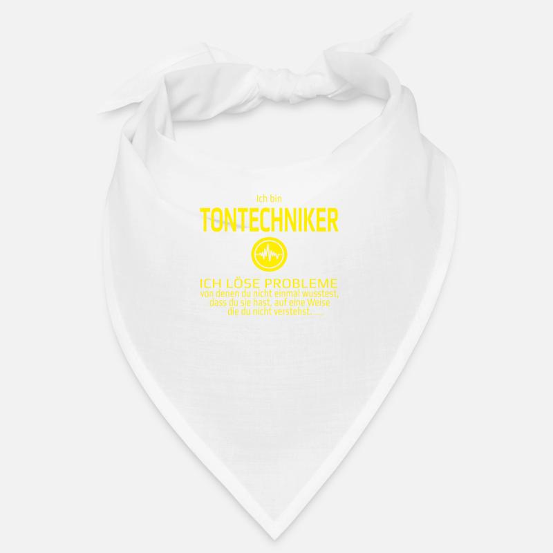 Ich bin Tontechniker - Bandana - Weiß
