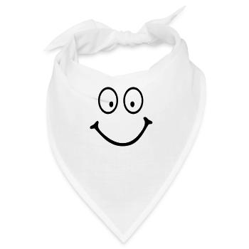 smiley - Bandana - Weiß - Vorne