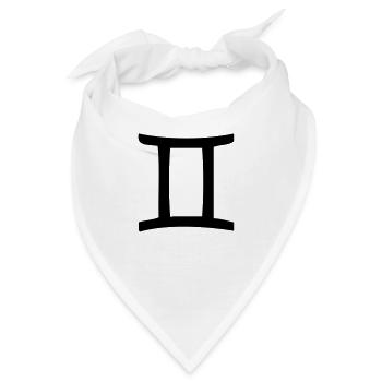 Sternzeichen Zwillinge - Bandana - Weiß - Vorne