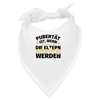 Pubertät lustige Sprüche - Bandana - Weiß - Vorne