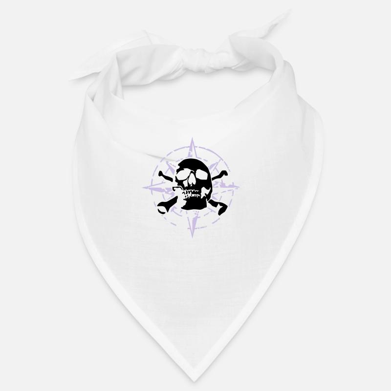 windrose_skull_02_d_3c - Bandana - blanc